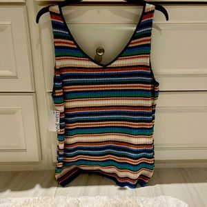 Nine West Multicolor Striped Tank Top